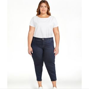 Terra &Sky Plus size 22w XXL Mid-rise  NWT Stretch Denim Tummy control STRAIGHT
